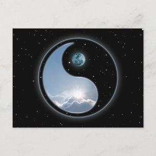 Carte Postale Sun Moon Yin-Yang