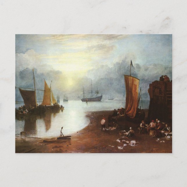 Carte Postale Sun Rising Through Vapor Fishermen, J.M.W. Turner (Devant)