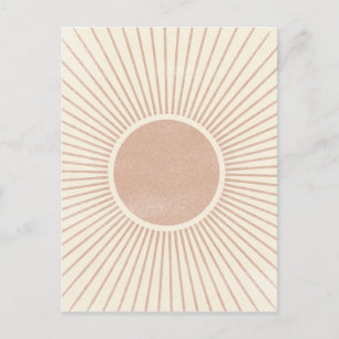Carte Postale Sunburst contemporain Abstrait