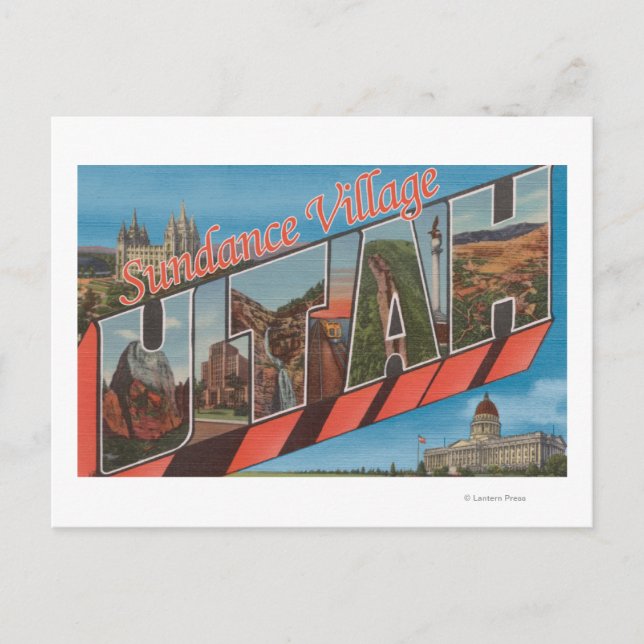 Carte Postale Sundance Village, Utah - Grandes Lettres (Devant)