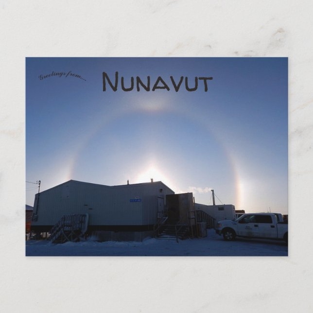 Carte Postale Sundogs de l'Arctique à Anviat Nunavut Canada (Devant)