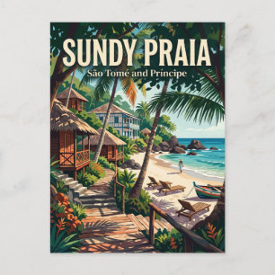 Carte Postale Sundy Praia São Tomé et Príncipe