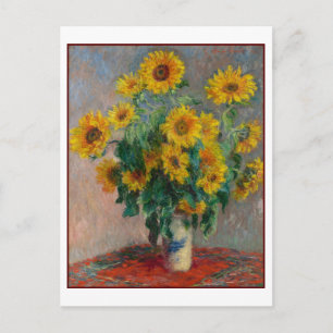 Carte Postale Sunflower Claude Monet Art Fine Still Life