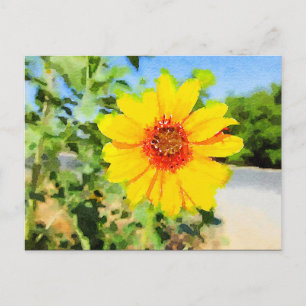 Carte postale Sunflower Watercolor