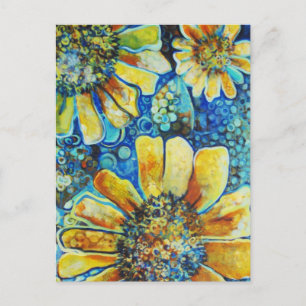 Carte Postale Sunflowers and Polk a Dots