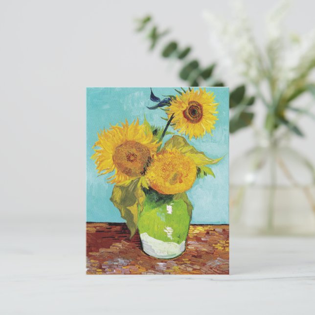 Carte Postale Sunflowers Vincent van Gogh (Debout devant)