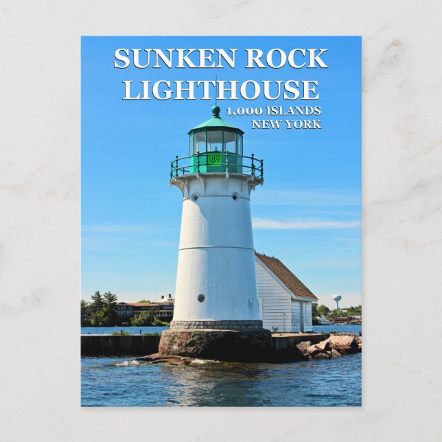 Carte Postale Sunken Rock Lighthouse, New York Postcard (Devant)