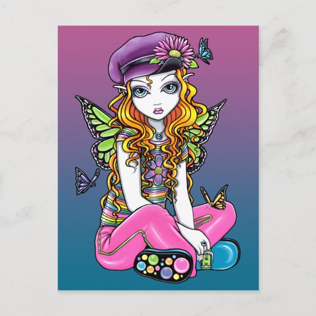 Carte postale "Sunny" Candead Butfly Rainbow Fairy (Devant)