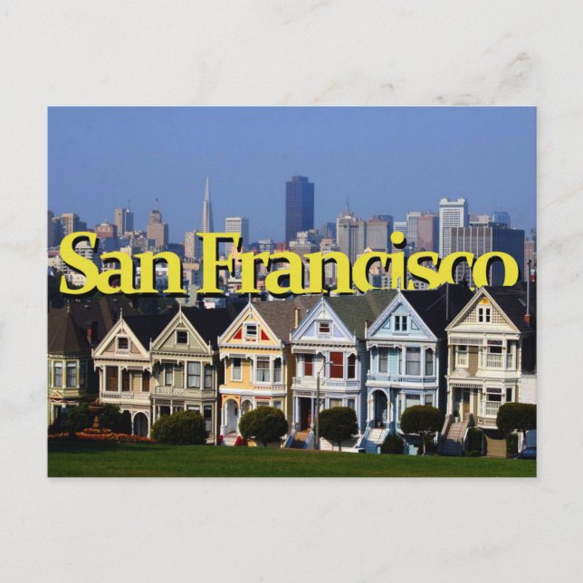 Carte Postale Sunny San Francisco avec San Francisco dans le cie (Devant)