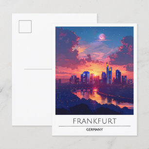 Carte Postale Sunrise à Francfort Allemagne Voyage