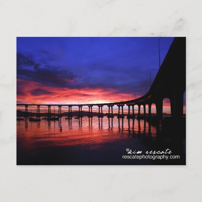 Carte Postale Sunrise du pont du Coronado (Devant)