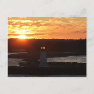 Carte Postale Sunrise, phare dans le port d'Halifax, photo