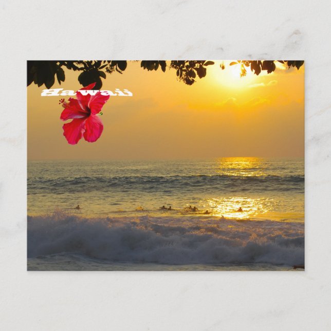 Carte Postale Sunset Aloha d'Hawaii (Devant)