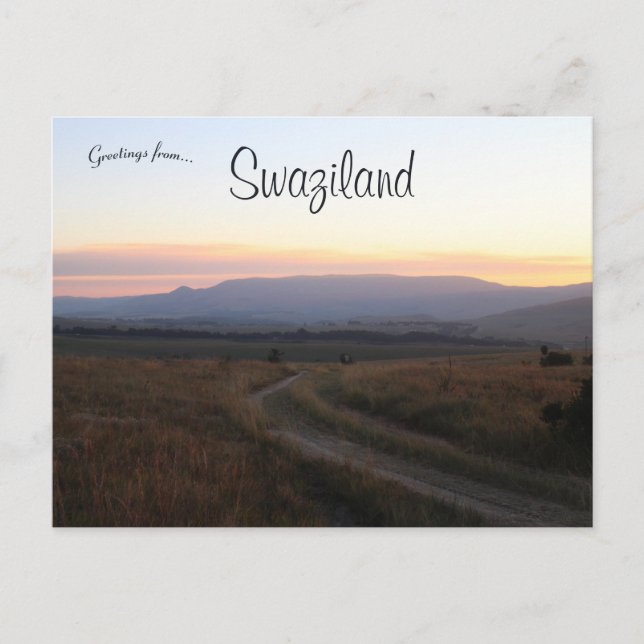 Carte Postale Sunset au Swaziland (Devant)