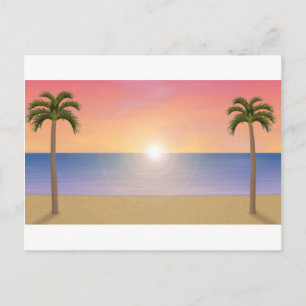 Carte Postale Sunset Beach Scene :