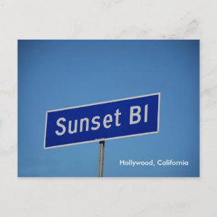 Carte Postale Sunset Blvd, Hollywood, Californie