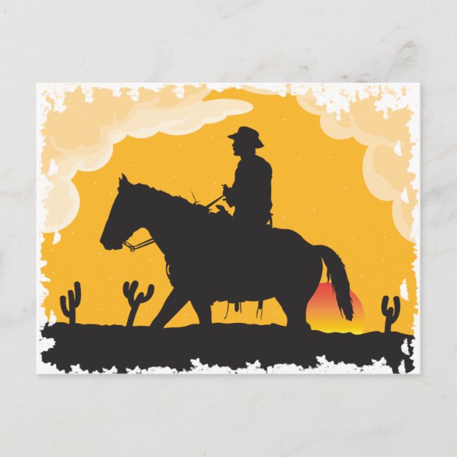 Carte Postale Sunset Cowboy (Devant)