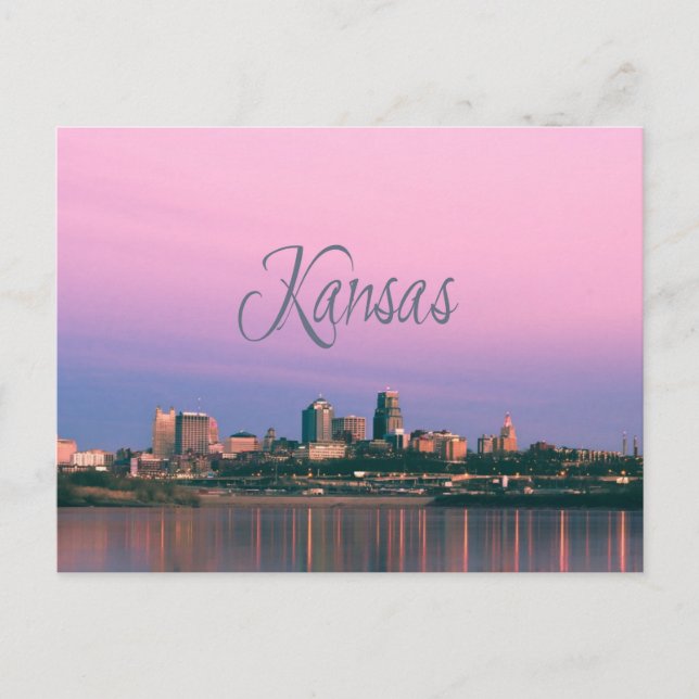 Carte Postale Sunset de la ligne Sky de Kansas City (Devant)