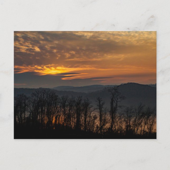 Carte Postale Sunset de la vallée d'Hudson (Devant)