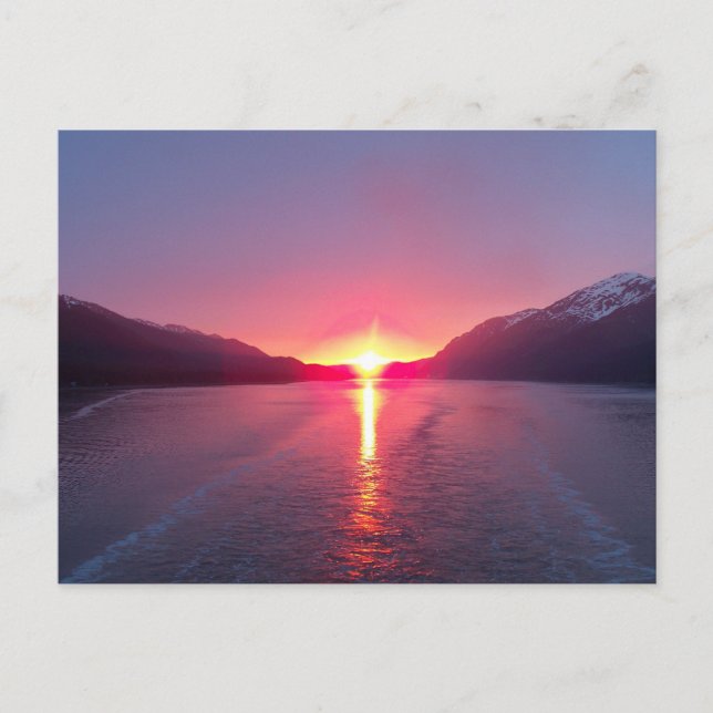 Carte Postale Sunset de l'Alaska (Devant)