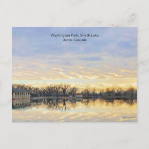 Carte Postale Sunset Extraordinaire, Washington Park Lake, Denve