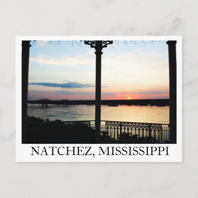 Carte Postale Sunset Gazebo à Natchez, Mississippi (Devant)