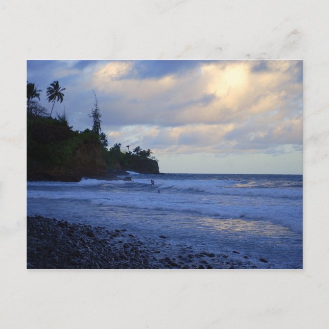 Carte postale Sunset Hawaii Surfers (Devant)