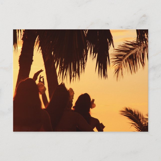 Carte Postale Sunset Hula Dancing (Devant)
