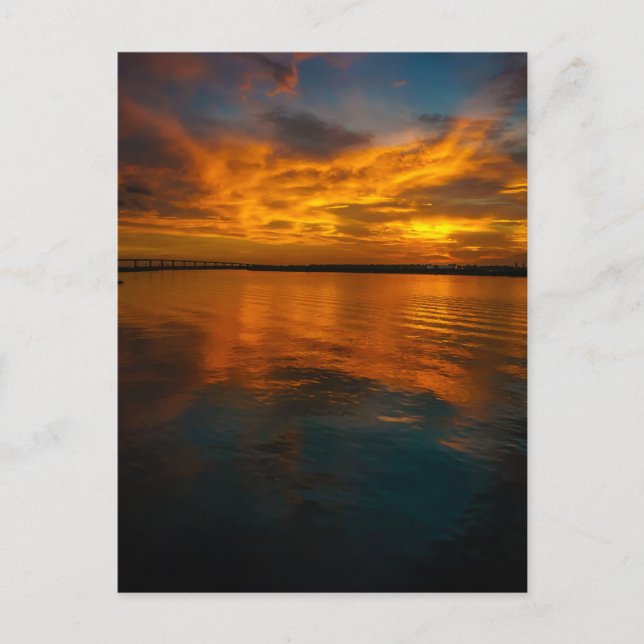 Carte Postale Sunset Lake Charles Louisiana (Devant)