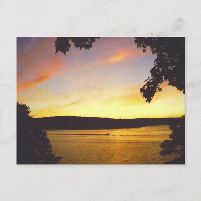 Carte postale Sunset Lake Wallenpaupack (Devant)