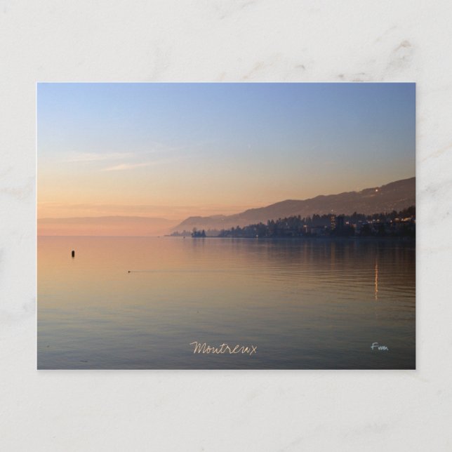 Carte Postale sunset on Montreux (Devant)