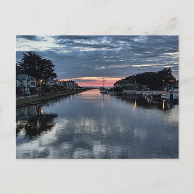 Carte Postale Sunset on the bude canal. (Devant)