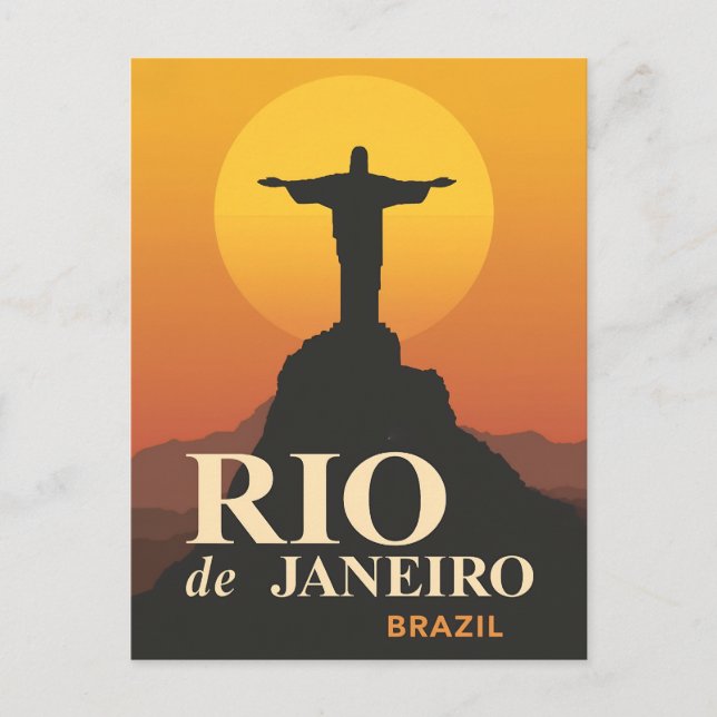 Carte Postale Sunset Over Rio de Janeiro (Devant)
