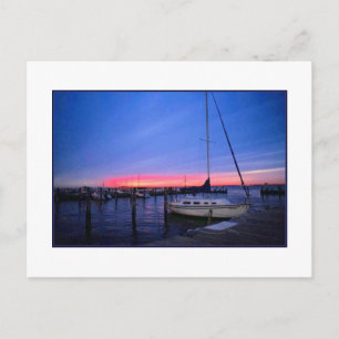 Carte postale 'Sunset Over the Docks'