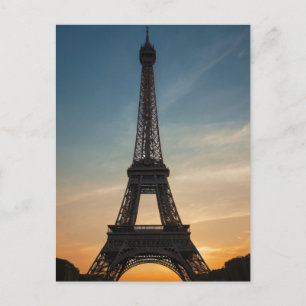 Carte Postale Sunset parisien moderne Tour Eiffel Paris Français