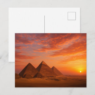 Carte postale Sunset Pyramides