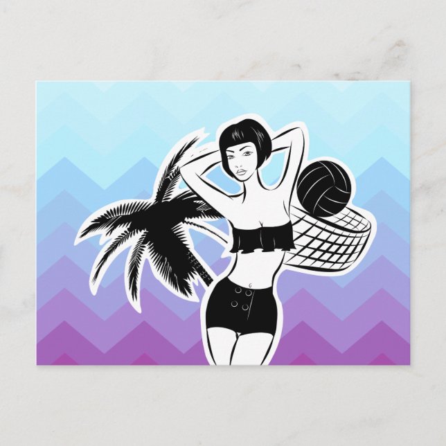 Carte Postale Sunset Resort Chevron Print (Devant)