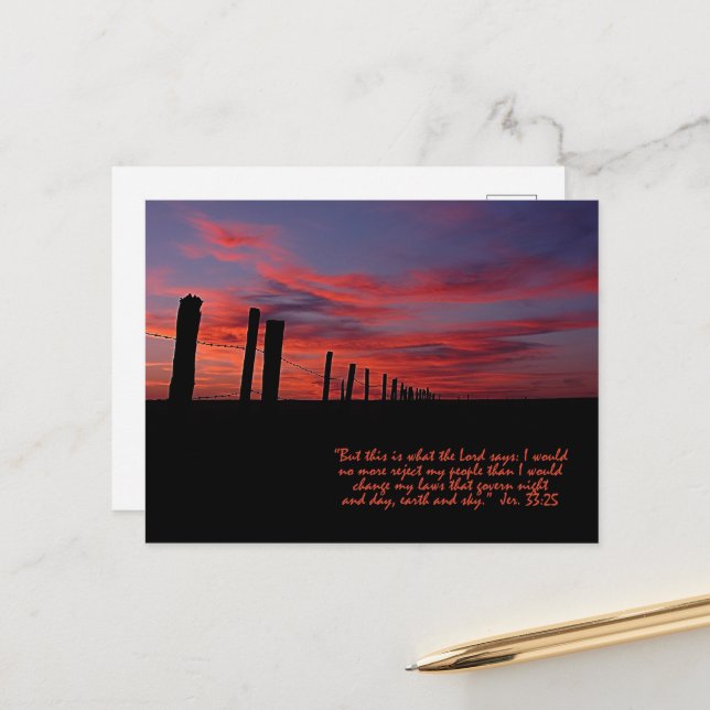 Carte Postale Sunset Sky Inspiration (Devant/Arrière en situation)