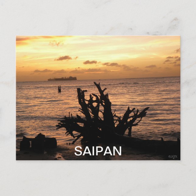 CARTE POSTALE SUNSET SSAIPAN (Devant)