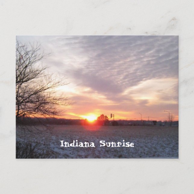 Carte Postale sunsetindiana, Indiana Sunrise (Devant)