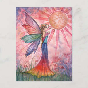 Carte postale Sunshine et Rainbow Fairy