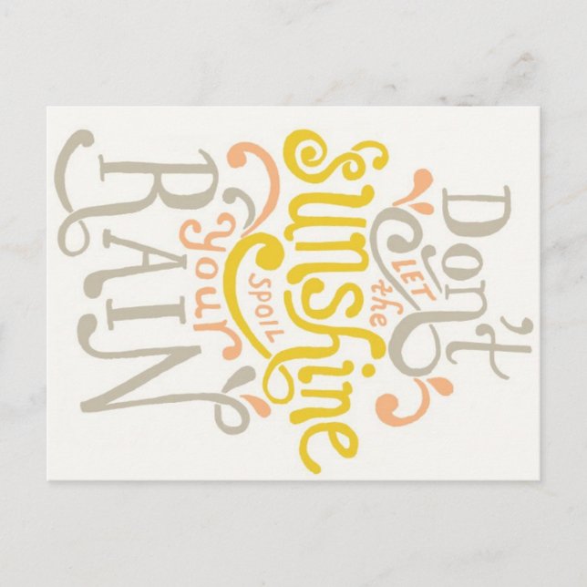 Carte postale Sunshine & Rain (Devant)