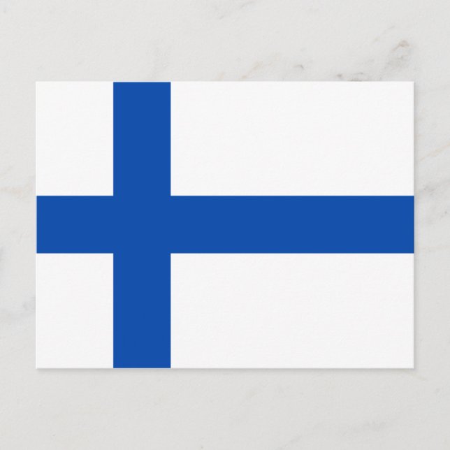 Carte Postale Suomen Lippu - Le drapeau de la Finlande (Devant)