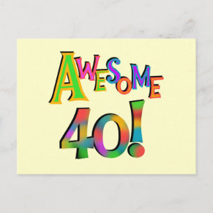 Carte Postale Super 40 T-shirts et cadeaux d'anniversaire