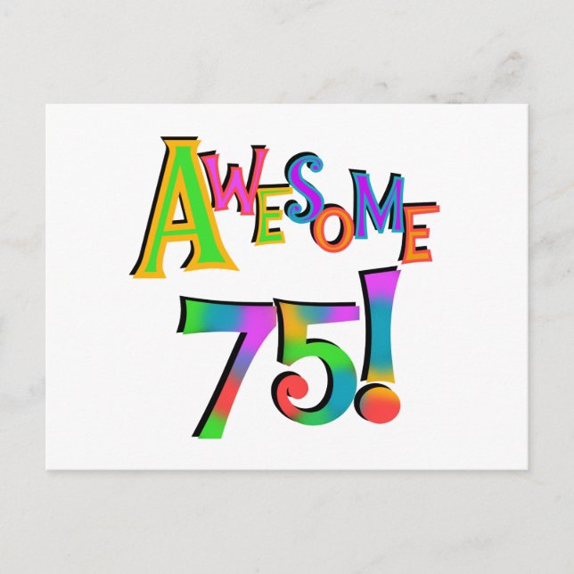 Carte Postale Super 75 T-shirts et cadeaux d'anniversaire (Devant)