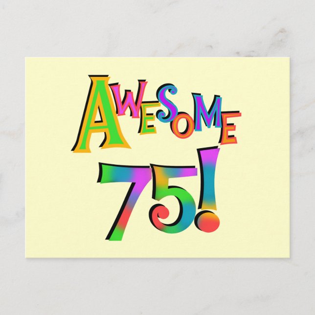 Carte Postale Super 75 T-shirts et cadeaux d'anniversaire (Devant)