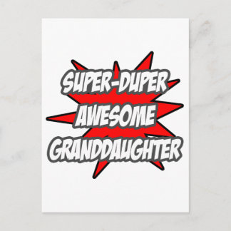 Carte Postale Super Duper Awesome Grandgirl