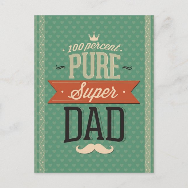 Carte Postale Super Duper Papa (Devant)