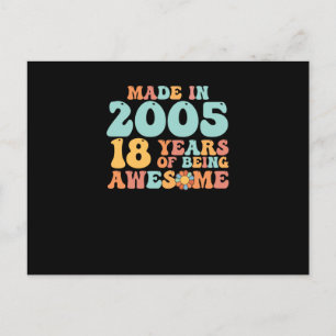 Carte Postale Super Fait En 2005 18 Ans D'Être Étonnant
