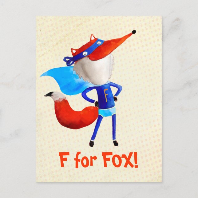 Carte Postale Super Fox (Devant)